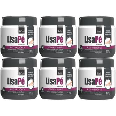 Imagem de Kit 6 Creme Reparador Lisa Pe BioSoft Acido Hialuronico Ressecamento D