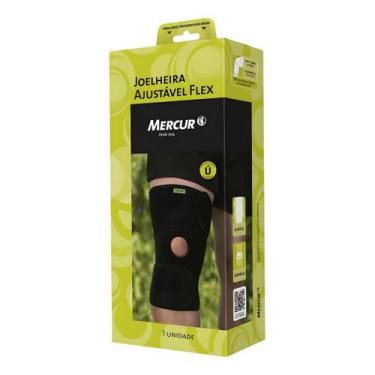 Imagem de Joelheira Ajustável Flex Suporte Articular Proteção Patelar - Mercur