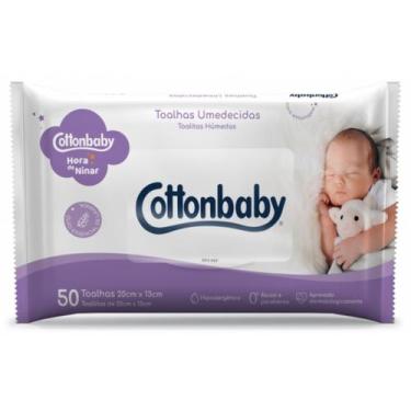Imagem de Lenço Umedecido Cottonbaby Relaxante 50 Toalhas