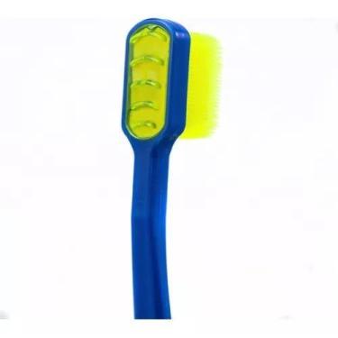 Imagem de Escova Dental Adulto Macia Bioflex C/ Limpador de Lingua - Morelli, Az