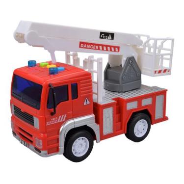 Imagem de Caminhão de Brinquedo Dos Bombeiros de Fricção - DM Toys