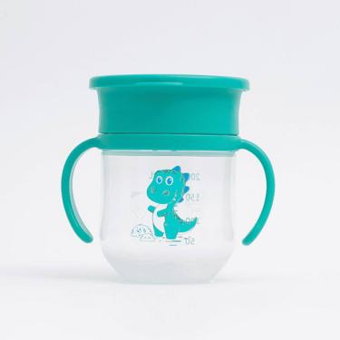 Imagem de Copo Treiname360 Alça E Tampa 200ml Verde Petit Piá Dino Leo