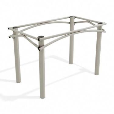 Imagem de Base de Metal para Mesa de Jantar 110cm Elba Cinza/Nickel - Kappesberg