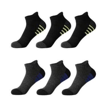 Imagem de Meias Esportivas Masculinas plus Size 12 Pares EU39-46 Respiráveis Con