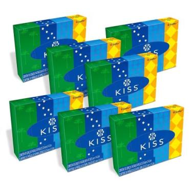 Imagem de Kit 7 unidades Lenço Facial Kiss Lenço de Papel para Higiene e Cuidado
