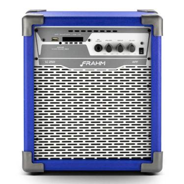Imagem de Caixa de Som Amplificada Multiuso Bivolt Azul 80W usb/bt/fm Frahm LC250 app - 31586