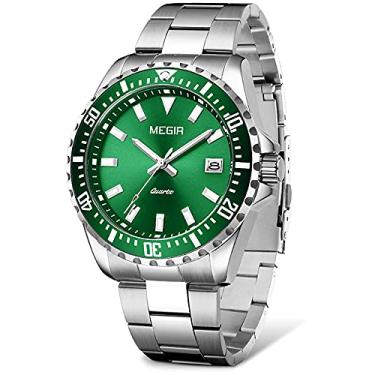 Imagem de Relógios Masculinos de Aço Inoxidável à Luxo Moda Clássico Relógios de Pulso Masculinos