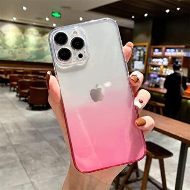 Imagem de Capa gradiente transparente para iPhone 11 12 13 Mini Pro Max 6 S 7 8 Plus SE2020 XS X XR Capa de silicone macia fina e transparente, PK, para iPhone 7Plus
