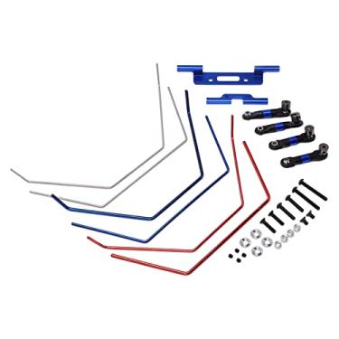 Imagem de Kit de barra estabilizadora dianteira e traseira 1/10, kit de barra estabilizadora de reposição para controle remoto frontal e traseira, peças de reparo de liga de alumínio de alta resistência para Slash 2WD para carro RC 1/10