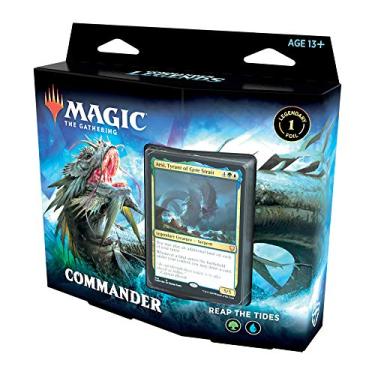 Imagem de Magic: The Gathering Commander Legends – Reap the Tides | 100 Card Ready-to-Play Deck | 1 Foil Commander | Blue-Green