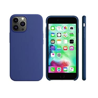 Imagem de Capinha Slim Case Colorida Compatível Com IPhone 13 PRO Vermelha,Preta, Laranja, Amarela, Azul, Rosa, Pink, Branca, Lilás, Marrom, Verde, Roxo Com 3 Camadas De Proteção PREMIUM ONYK (AZUL ESCURO)