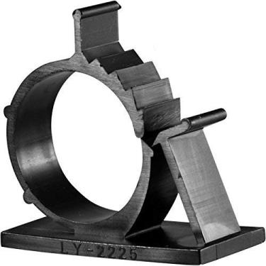 Imagem de GLE2016 grampos de fio de nylon preto com suporte ajustável para gestão de cabos, XX-Large, Black