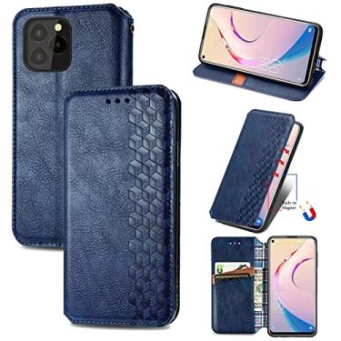 Imagem de YUNCHAO Caixa de telefone Para OUKitel C21 Pro Cuba Grade Pressionado Horizontal Flip Caixa Magnética de Couro PU com suporte e cartão e carteira@#@ capa para celular