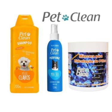 Imagem de Shampoo Pelos Claros + Máscara De Hidratação + Perfume Para Cães E Gat