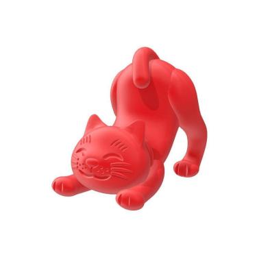 Imagem de Gato Da Sorte Espreguiçando Pet - Vermelho
