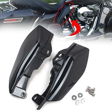 Imagem de FINMOKAL Escudo de calor com defletor de ar preto de estrutura média adequado para Harley Street Glide 2009-2022