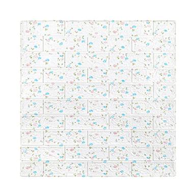 Imagem de Painéis de parede 3D, papel de parede 3D para impressão de tijolos Wallpape Bastão e descasque, painel de tijolos falsos de espuma à prova d'água autoadesivos para quarto, banheiro, cozinha, lareira 0,8 m x 0,7 m, 20 peças