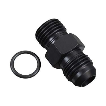 Imagem de ICT Billet -6AN Flare para 6 Oring ORB macho Bomba de combustível Adaptador de trilho de encaixe Mangueira de encanamento Óleo de tubo reto porta de regulador Fluido extremidade preta anodizado F06AN060R