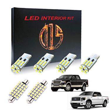 Imagem de D15 Lighting Kit de luz interior de LED para Ford F150 1997-2014 6000 k branco mapa cúpula lâmpada placa de carro (12 peças)