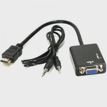 Imagem de Cabo Adaptador Conversor Hdmi Para Vga Com Saída P2 De Áudio