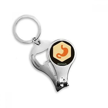 Imagem de Corpo órgãos internos estômago anel de alicate de unha chaveiro abridor de garrafa cortador