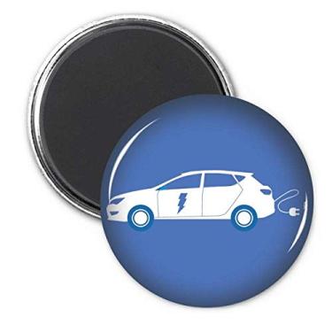 Imagem de Plug Energy Vehicles Protect Environment Adesivo de ímã de geladeira para decoração de crachás