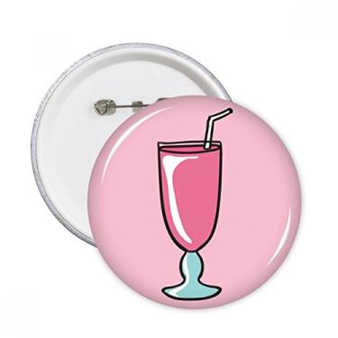 Imagem de Copo rosa doce sorvete alfinetes redondos crachá botão decoração roupas 5 peças presente