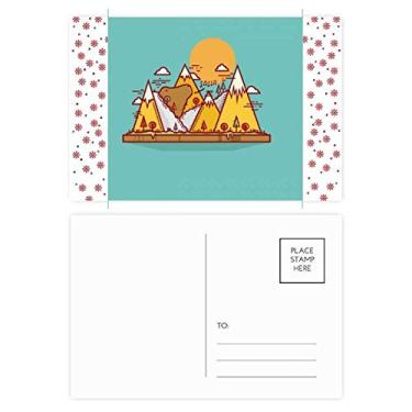 Imagem de Cartão-postal de aniversário com estampa de urso de montanha de Natal, flor de Natal, cartão postal de bênção