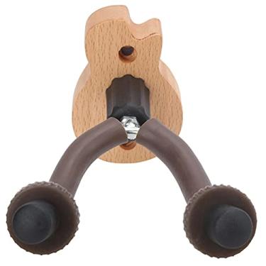 Imagem de String Instrument Wood Wall Mount Bracket,Guitar BassHanger Stand with Adjustable Stopper (GG-4)