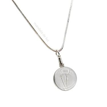 Imagem de Colar Banhado a Prata com Dente de Leão Importado