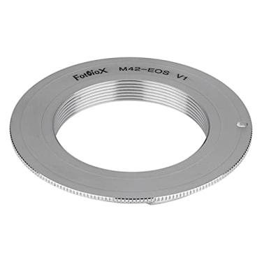 Imagem de Adaptador de montagem de lente Fotodiox Pro Chrome (tipo 1), M42 (parafuso de rosca de 42 mm x 1) Adaptador de lente para Canon EOS, para Canon EOS 1D, 1DS, Mark II, III, IV, 1DC, 1DX, D30, D60, 10D, 20D, 20DA, 30D, 40D, 50D, 60D, 60DA, 5D, Mark II, Mark III, 7D, Rebel XT, XTi, XSi, T1, T1i, T2i, T3