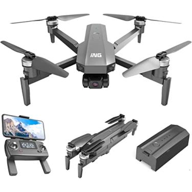 Imagem de Beantech ING Speedbird I63E Drone Dobrável com Câmera UHD 4K com EIS, GPS, Gimbal de 3 eixos, 60 km/h e 25 min. Tempo de vôo, cinza