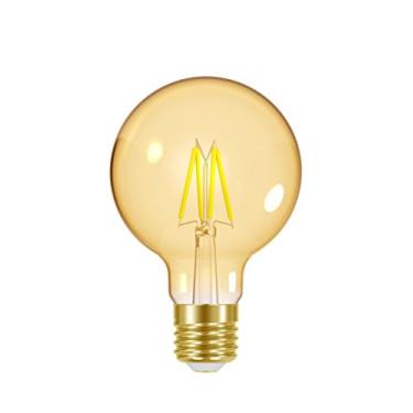 Imagem de Lâmpada LED Filamento Vintage Dim Globo E27, 4W, Ambar Taschibra G80 11080389