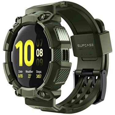 Imagem de SUPCASE Capa da série [Unicorn Beetle Pro] para Galaxy Watch Active 2, capa protetora robusta com pulseiras para Galaxy Watch Active 2 [44 mm] versão 2019 (verde)