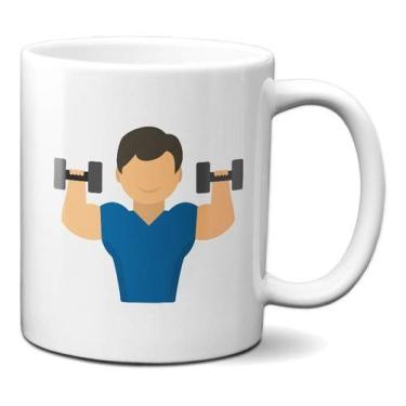Imagem de Caneca Musculação Academia Levantando Peso Presente
