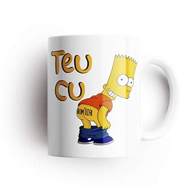 Imagem de Caneca Teu Cu do Bart Simpson e Tatuagem de Bom Dia no Bumbum Divertida e Engraçada - The Simpsons !