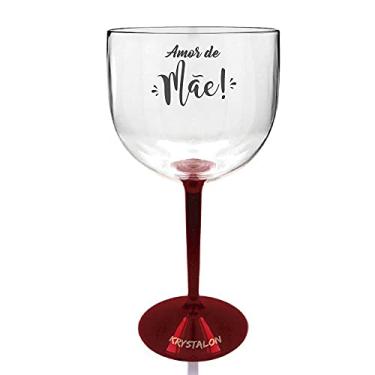 Imagem de Taça Gin Bicolor Vermelha Personalizada para Dia das Mães - Amor de Mãe