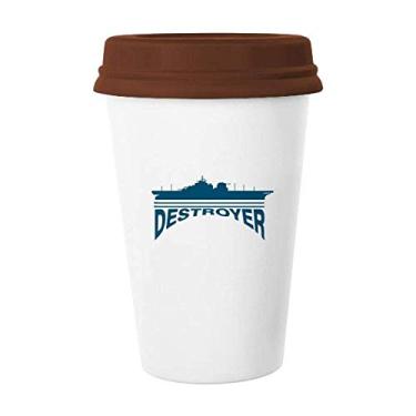 Imagem de Caneca de cerâmica Destroyers Strike Enemy Militarly Copo de café Copo de cerâmica