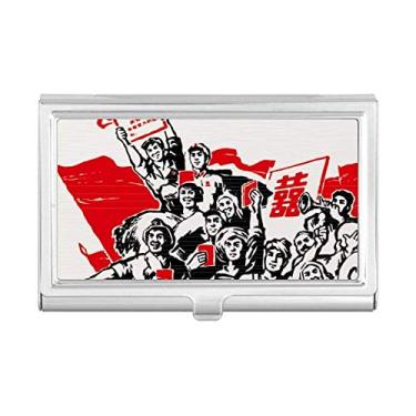 Imagem de Bandeira vermelha Mao Zedong citações vermelha China porta-cartões carteira bolso caixa carteira