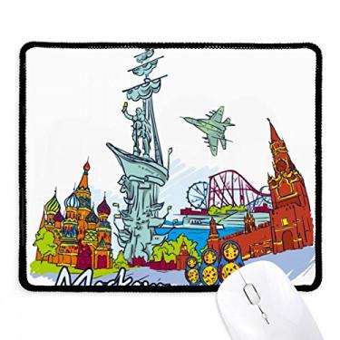 Imagem de Moscow Landmark Saint Basil's Cathedral Mousepad com borda costurada para jogos