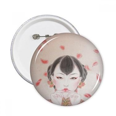 Imagem de Pintura de beleza tradicional chinesa vermelha, broches, emblema, decoração de roupas, presente, 5 peças