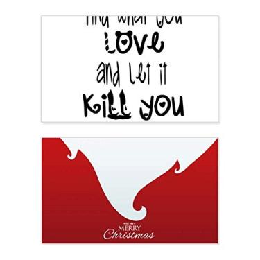 Imagem de Design de palavras em inglês Love And Kill Holiday Merry Christmas Parabéns Card Christmas Letter Message