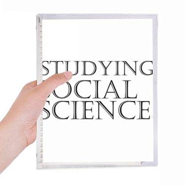 Imagem de Caderno de frases curtas para estudar ciências sociais com folhas soltas e diário recarregável