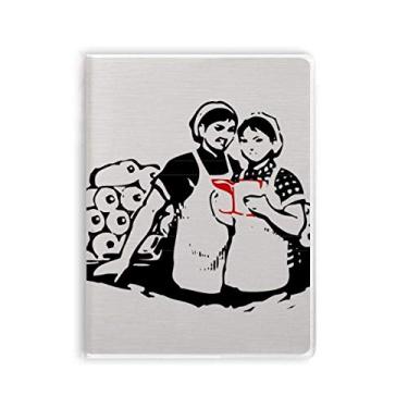 Imagem de Caderno com estampa chinesa vermelha para estudo de livro feminino, capa de goma