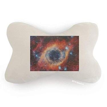 Imagem de DIYthinker Almofada de apoio de cabeça colorida para decoração de pescoço com estampa de olho do universo de nebulosa