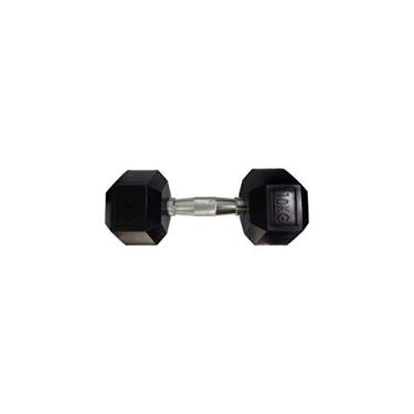 Imagem de Halteres Sextavado Injetado com Pegada Cromada 10,0Kg