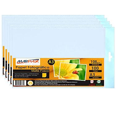 Imagem de Papel Fotográfico Matte fosco 108g A3 297x420 Marpax 500fls