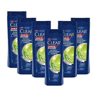Imagem de Kit 6 Shampoos Clear Men Anticaspa Controle e Alivio da Coceira 200ml