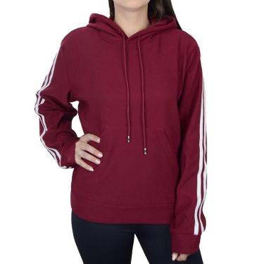Imagem de Blusa Feminina Facinelli City Lady Moletom Plus Size Vinho Bordô - 678036-Feminino