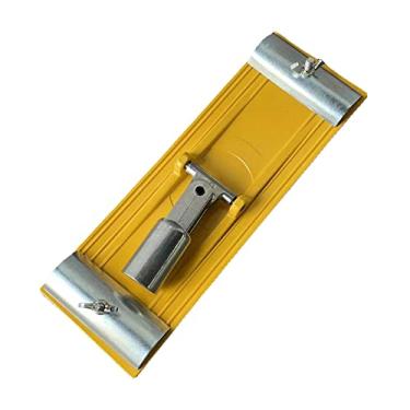 Imagem de Generic Suporte de lixadeira de mão, suporte de folhas de lixa, ferramenta de polimento, bloco de lixamento para loja de pintura de drywall, paredes de metal, AMARELO